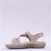 Rieker Twin Velcro Cross Strap Sandal - Cream